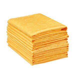 6 Pack Polyester Napkins for Weddings Dinner Banquets 19x19 Inch Gold